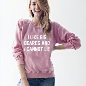 Jac Vanek Distressed Crewneck Sweatshirt (NWOT)